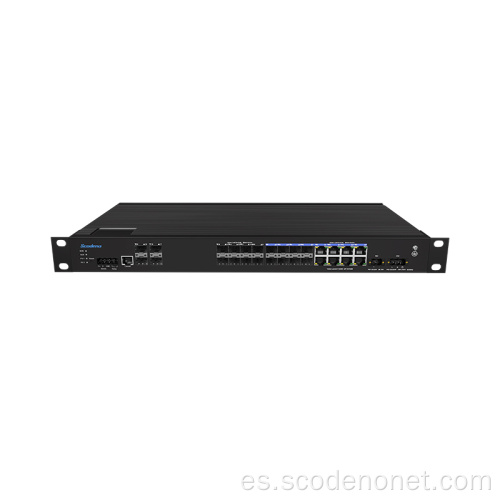 1U Rack Mount L3 4*10g Puertos SFP+8*1000Mbps Interruptor de Ethernet industrial